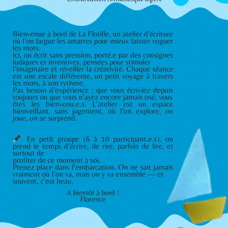 ATELIER ÉCRITURE CRÉATIVE